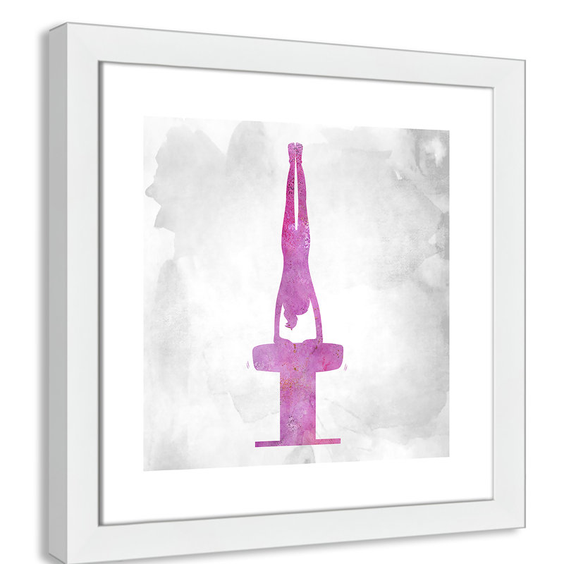 Gymnastique 1, H 16 po x l 16 po x P 0,63 po, Cadre blanc