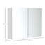 Miroir de salle de bain mural à double porte, armoire à pharmacie 31,5 po x 23,5 po avec design moderne, grand rangement et charnières silencieuses