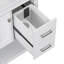 Meuble-lavabo moderne 34 po x 18 po x 36 po avec port USB, tiroirs et lavabo simple en résine