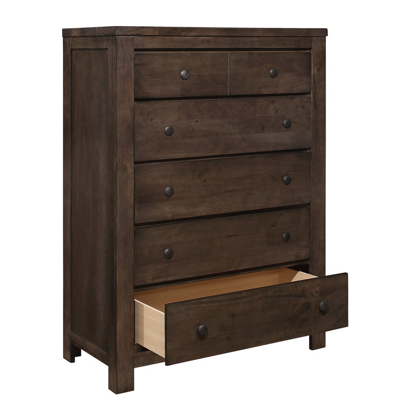 Commode à 5 tiroirs en bois massif Franklin