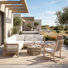 Ensemble de conversation pour patio en bois d'acacia 7 personnes Dayon