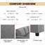 Canapé modulaire réversible avec lit escamotable et rangement pour espaces restreints