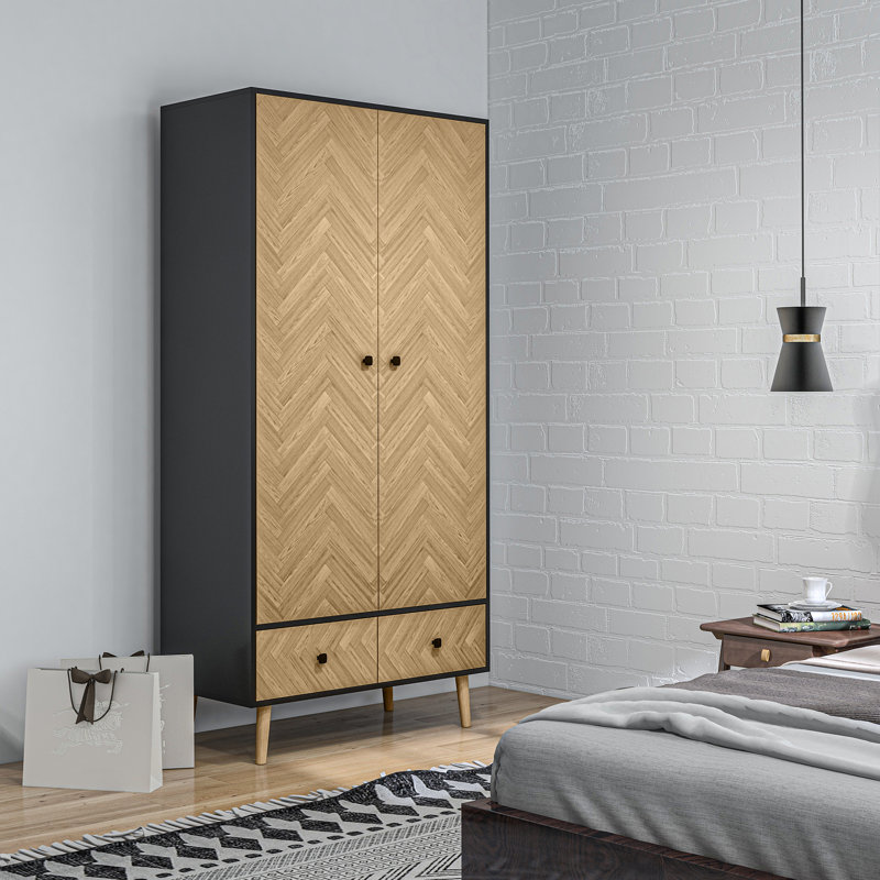 Grubbs 2 Door Manufactured Wood Wardrobe