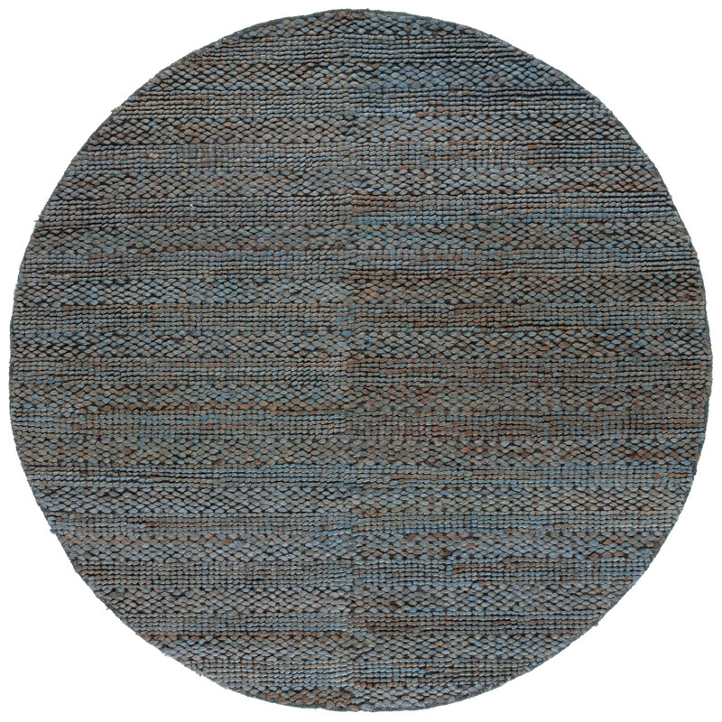 Tapis en jute / coton tissé à la main Tekla, Rond 6 pi