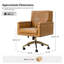 Chaise de bureau pivotante pivotante à 360 ° en simili cuir avec bordure cloutée-1906940515