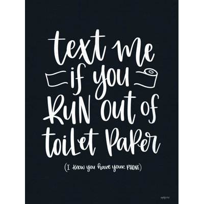 «Out of toilettes paper I», reproduction sur toile tendue