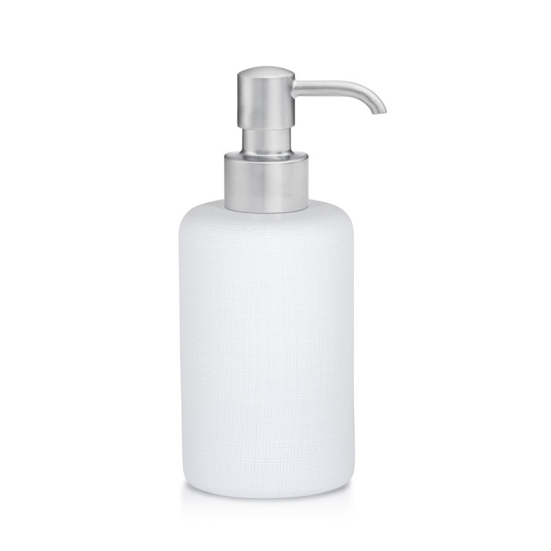 Distributeur de savon, Blanc / nickel satiné