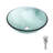 Tempered Glass Vessel Sink With Black Trim | Elegant Artisan Design For Bathrooms | Eco-friendly Above-counter Installation