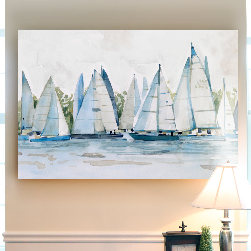 «Pastel Marina II», reproduction d'art sur toile, H 12 po x l 8 po x P 1 po, Toile tendue
