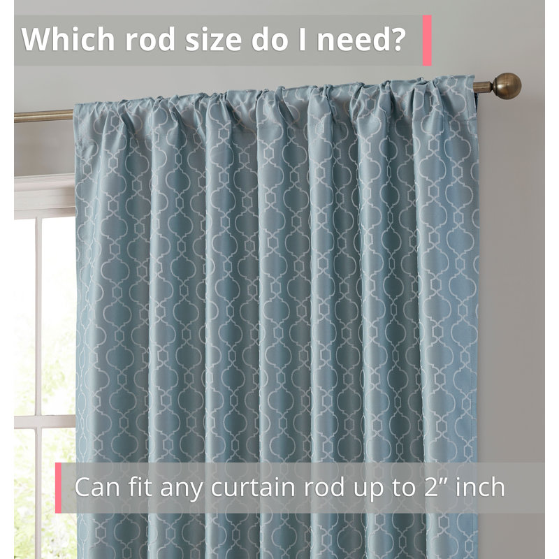 Ritenour Curtain Pair, 52" W x 84" L, Light Blue
