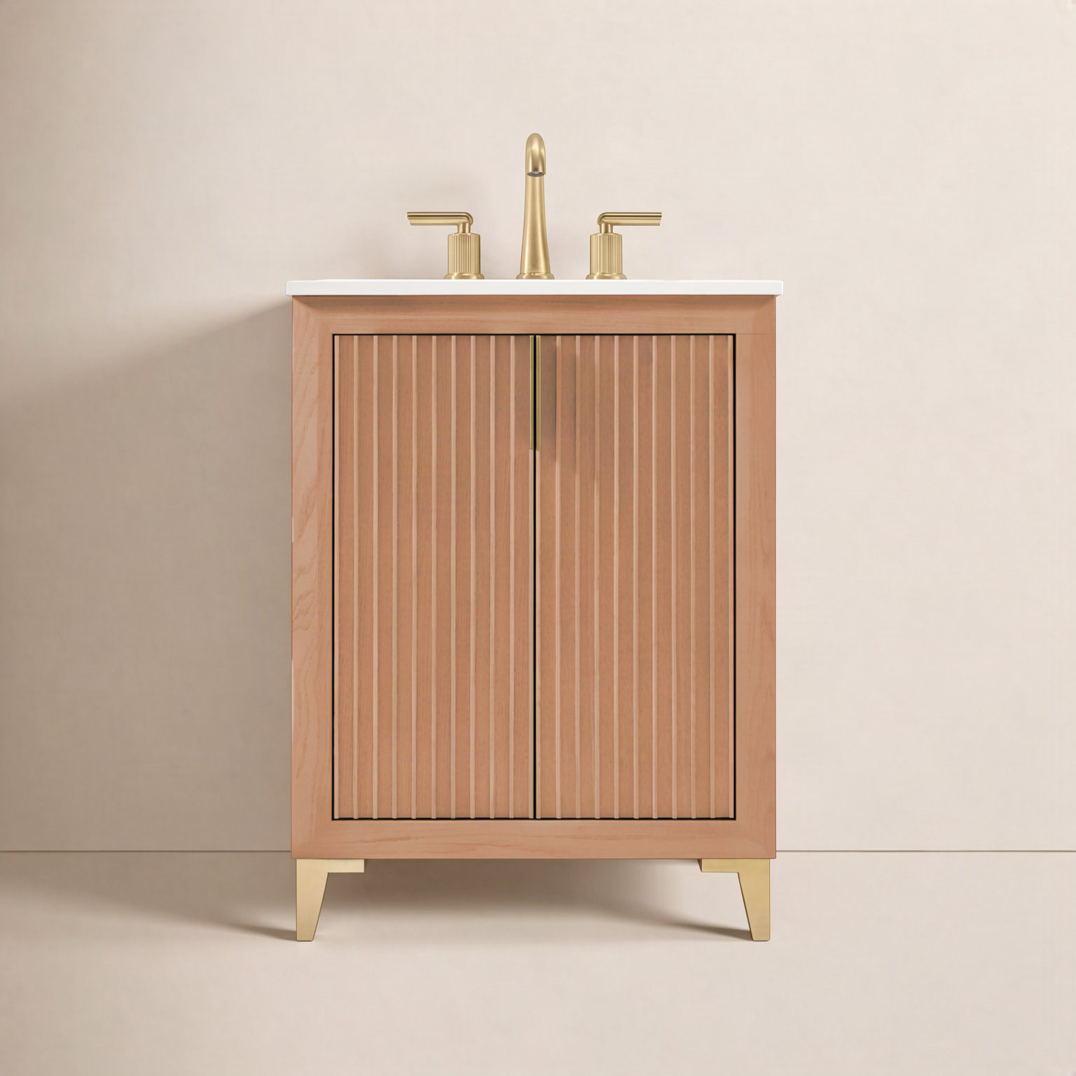 Turlington 24" Oak Single Bathroom Vanity, Sienna