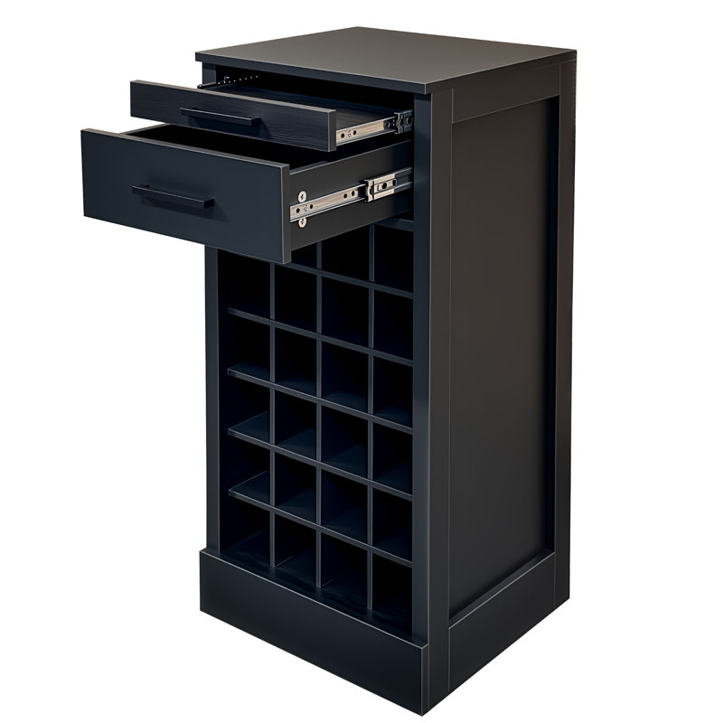 Black color modular 24 wine bar cabinet Buffet Cabinet