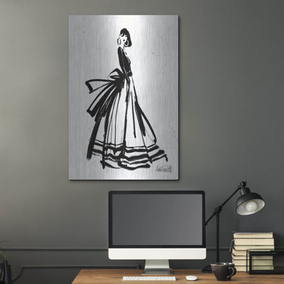 «Style Sketches 1» par Anne Tavoletti, art mural en métal, 12 po x 16 po