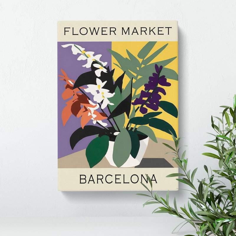 Barcelona Flower Market Exhibition No.7 - Wrapped Canvas, 76cm H x 50cm W x 3cm D