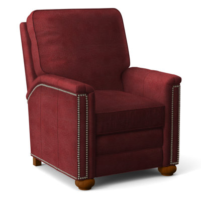 Fauteuil inclinable électrique standard en cuir véritable de 31 po de largeur Randleman