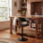Black Adjustable Height Bar Stools With Faux Leather Seat Swivel Stool With Backrest For Kitchen Island, Bar, Home Pub​​-1544452094
