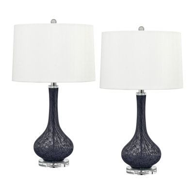 Afragola 28" Dark Blue Swirl Table Lamp