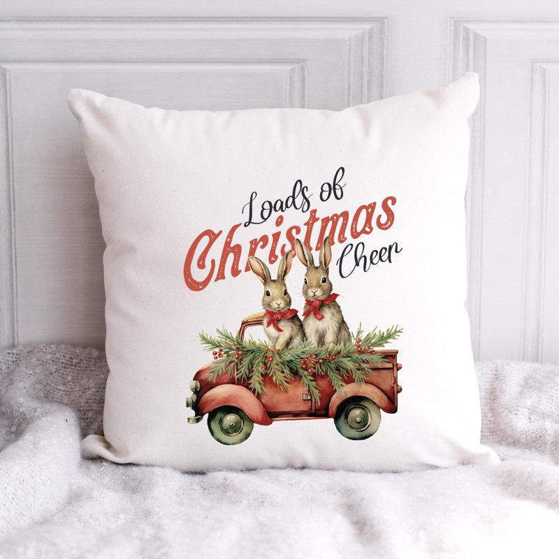 Christmas Farm_7 Reversible Throw Pillow, 18" x 18"