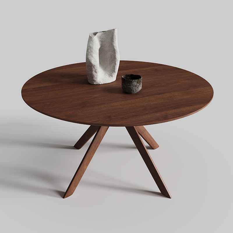 Table de salle à manger ronde de style nordique, H 29,5 po x L 47,2 po x l 47,2 po