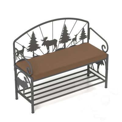 Entryway Bench with Shelf and Cushion
