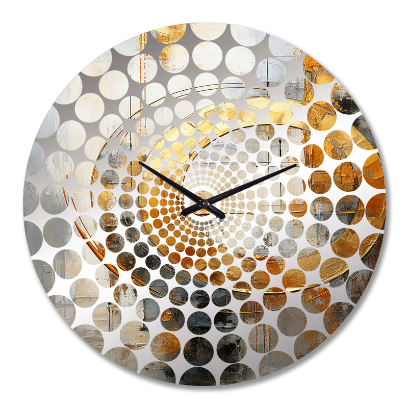 Horloge murale Antwanette - Collages abstraits, Très grand