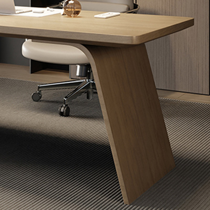 Bureau d'ordinateur en bois pour la maison, Bois naturel, H 29,53 po x l 70,87 po x P 27,56 po