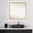 Eva White Gold Bathroom Vanity Non-Beveled Wall Mirror-1387834045