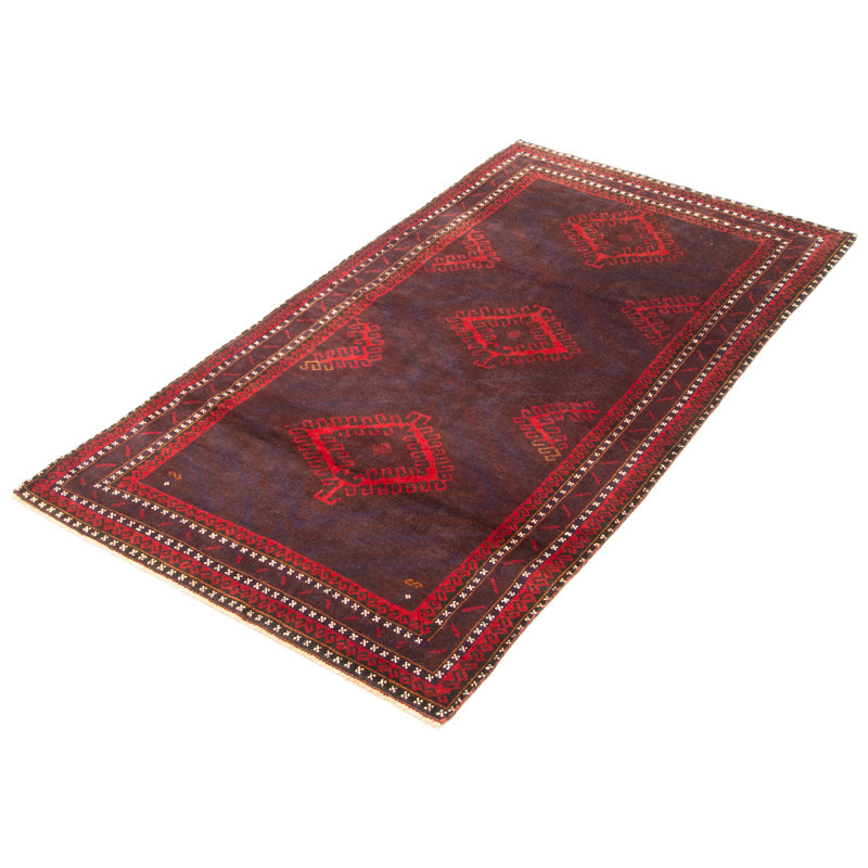 Tapis bleu foncé Teimani 3 pi 5 po x 6 pi 10 po