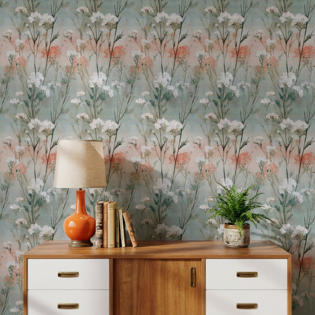 Lark Manor Floral Wallpaper Abstract Bohemian Wall Mural - Wayfair Canada