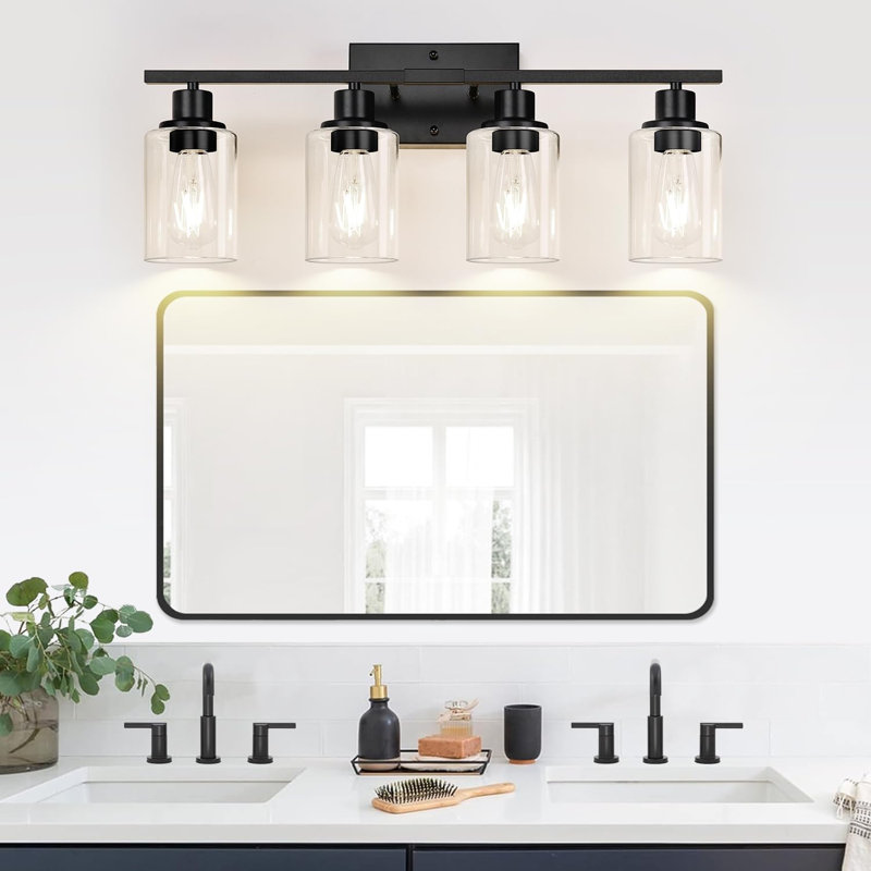 Adamary 4 - Light Dimmable Vanity Light, Matte Black
