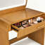  Coiffeuse en bois d'hévéa moderne avec miroir tactile et bureau convertible-380395847
