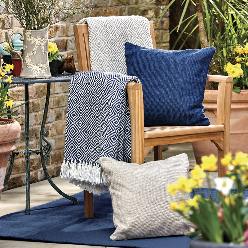 Stauton Throw Blanket, Navy