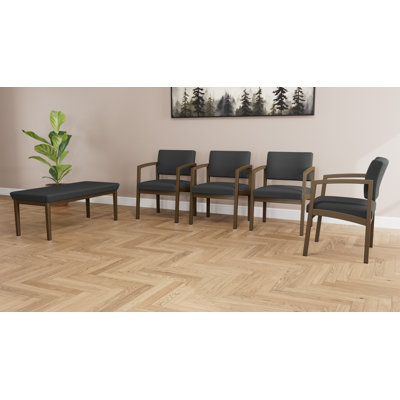 Ensemble de meubles de qualité commerciale en acier Lenox | Chaise 4 invités et banc 2 places