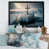 Impression noire sur toile encadrée sélectionné