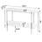 Wilkins 49.5 in. W Elongated Marble and Iron 2-Tier Console Table