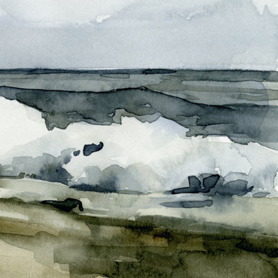 "Loose Watercolor Waves VI" by Emma Caroline Abstract Watercolor Painting Print 