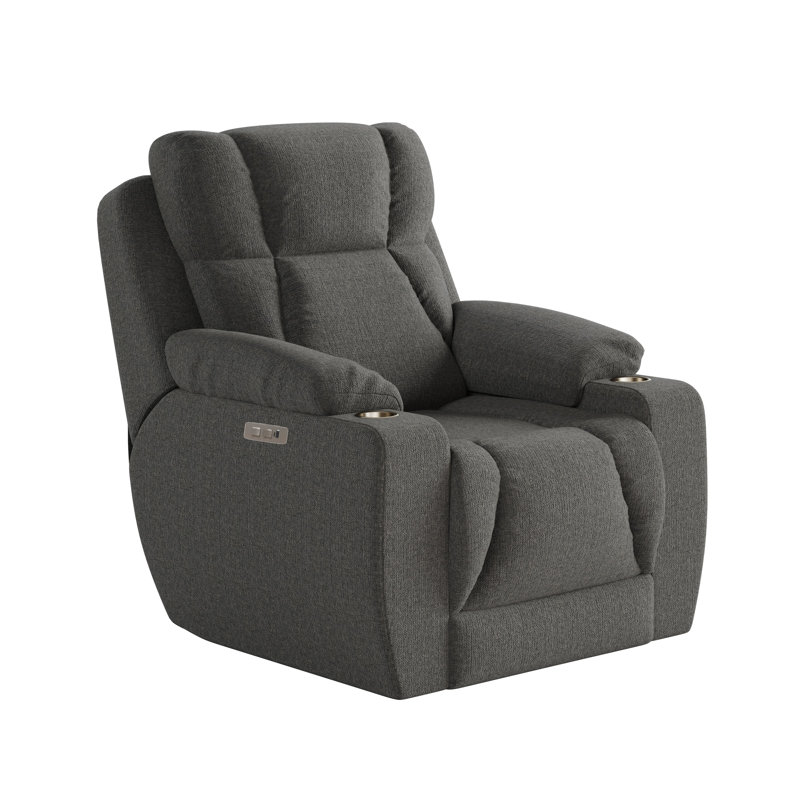 Fauteuil inclinable près du mur pour homme, Microfibre, Gris