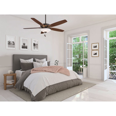 52" Mojo 5 - Blade LED Standard Ceiling Fan with Pull Chain and Light Kit Included