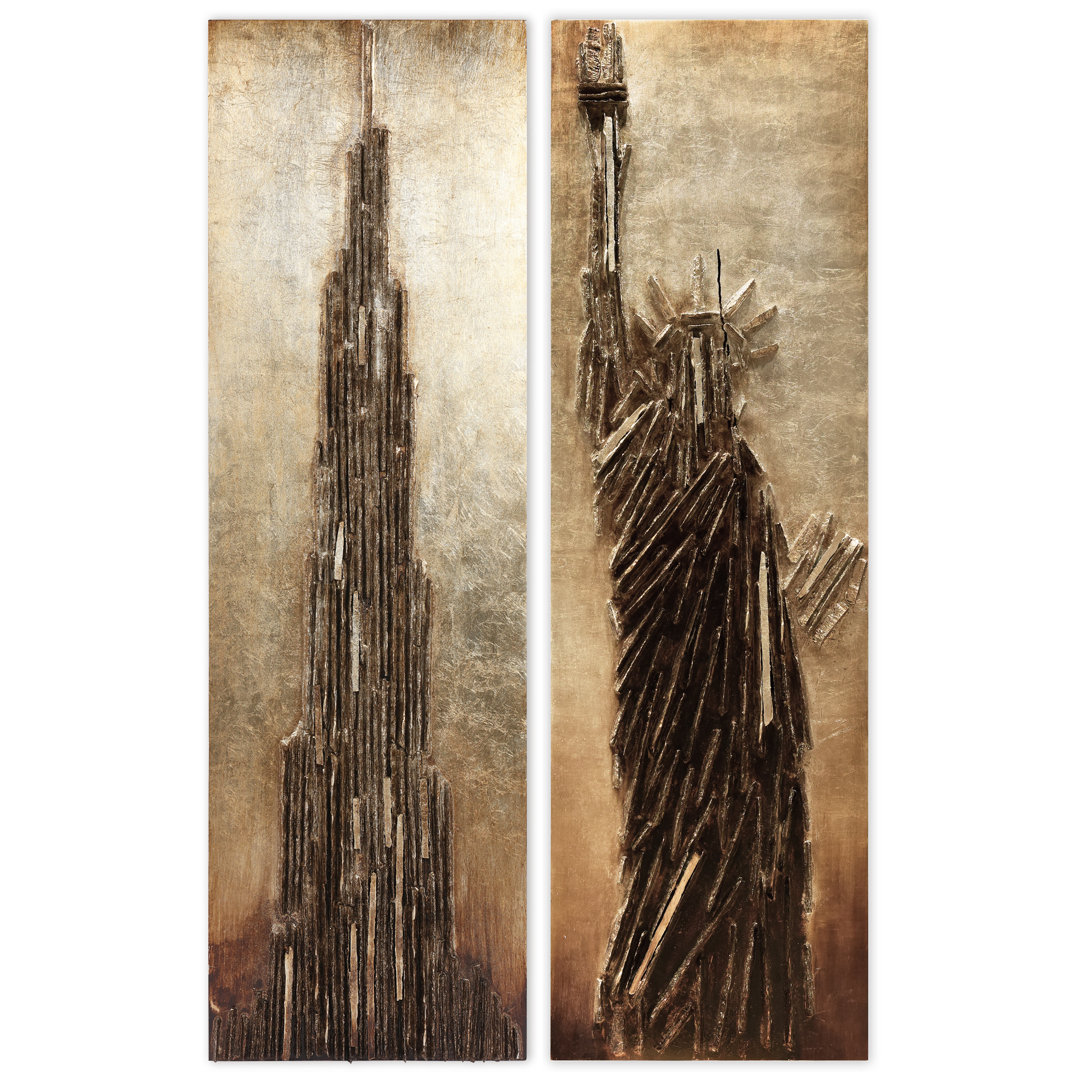 Handmade Industrial Buildings & Architecture Wall Decor on Metal 17 Stories