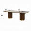 Table de salle à manger Willene avec plateau en céramique-2136087131-2136087130