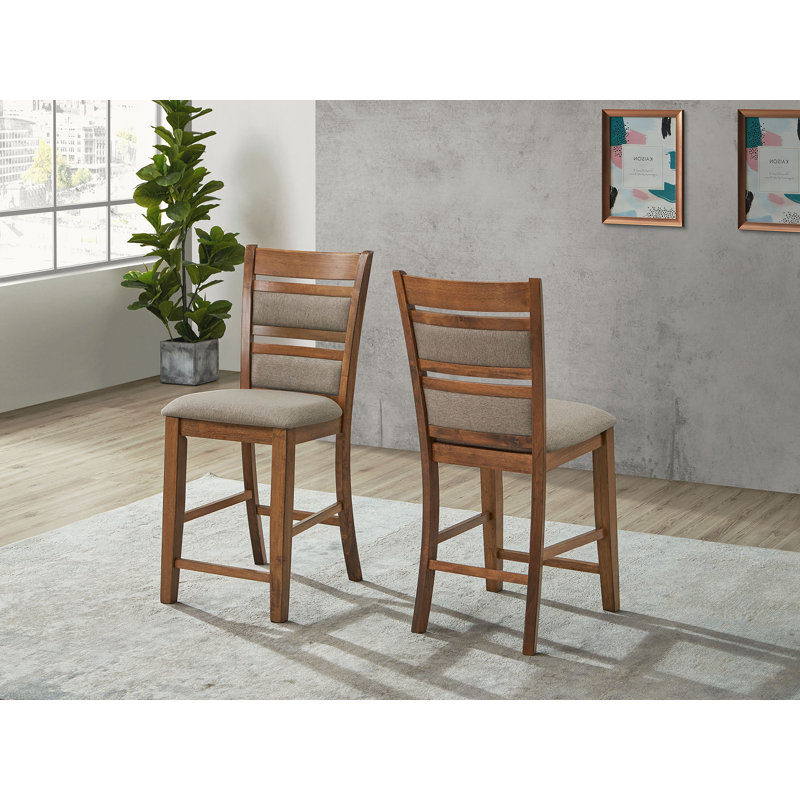 Ensemble de table de comptoir en bois 6 pièces (+ 18 po b.) Avec base de tablettes, Brun / Beige