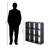 Kellerman 9-Cubbies Storage Cube Shelf In Black Finish, 39.96'' H X 37.65'' W X 11.62'' D
