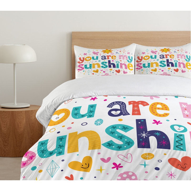 Quotes Modern & Contemporary Polyester Duvet Cover, King
