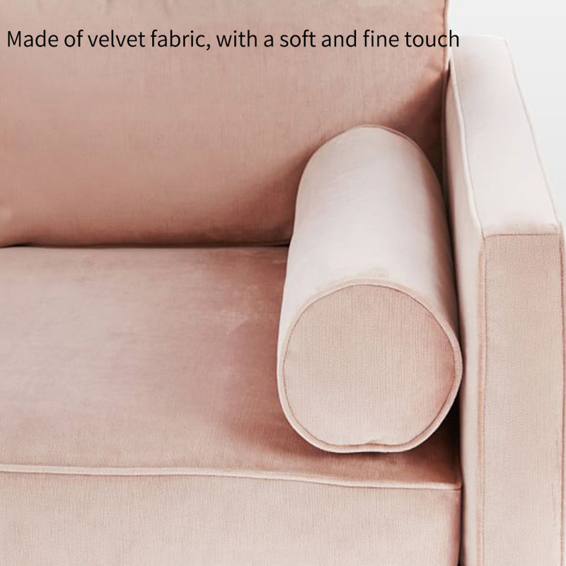 Fauteuil en velours léger et luxueux, Rose, Orienté à droite