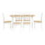 Ensemble de table de salle à manger 7 pièces, table de cuisine rectangulaire en bois rétro et 6 chaises à haut dossier -2095995372-2095995369-2095995380
