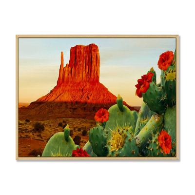 «Blooming Cactus In Texas», reproduction sur toile