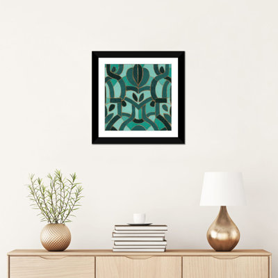 «Turquoise Mosaic I», impression sur toile tendue