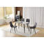 Stone Top Metal Base Dining Table