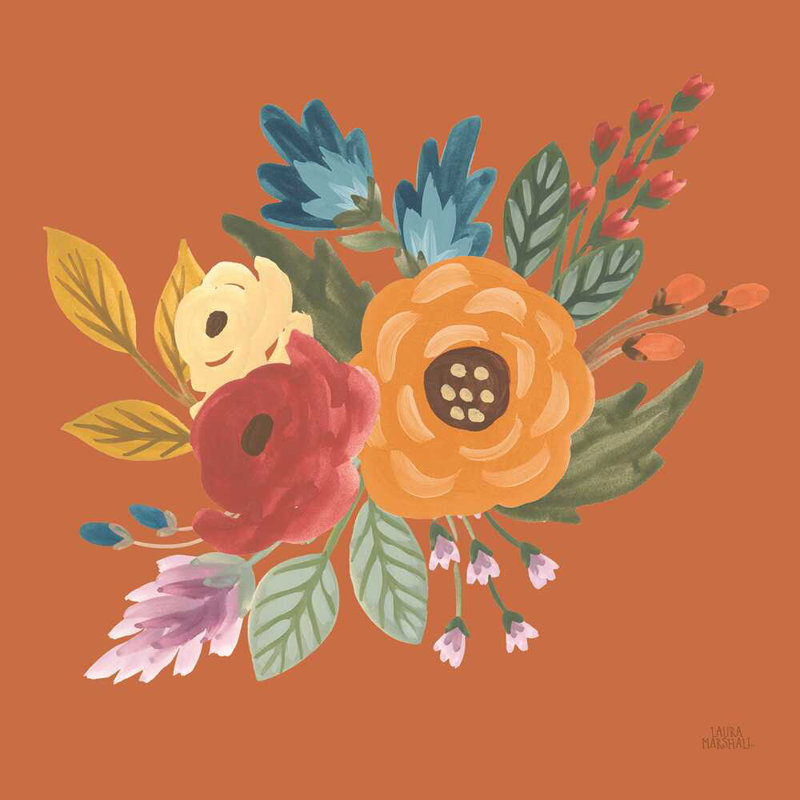 Récolte des fleurs du jardin II, H 20 po x l 20 po x P 1,25 po