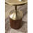 Whelan Round Wood and Metal Side Table-1691564925